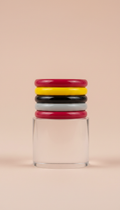 Stackable enamel rings set